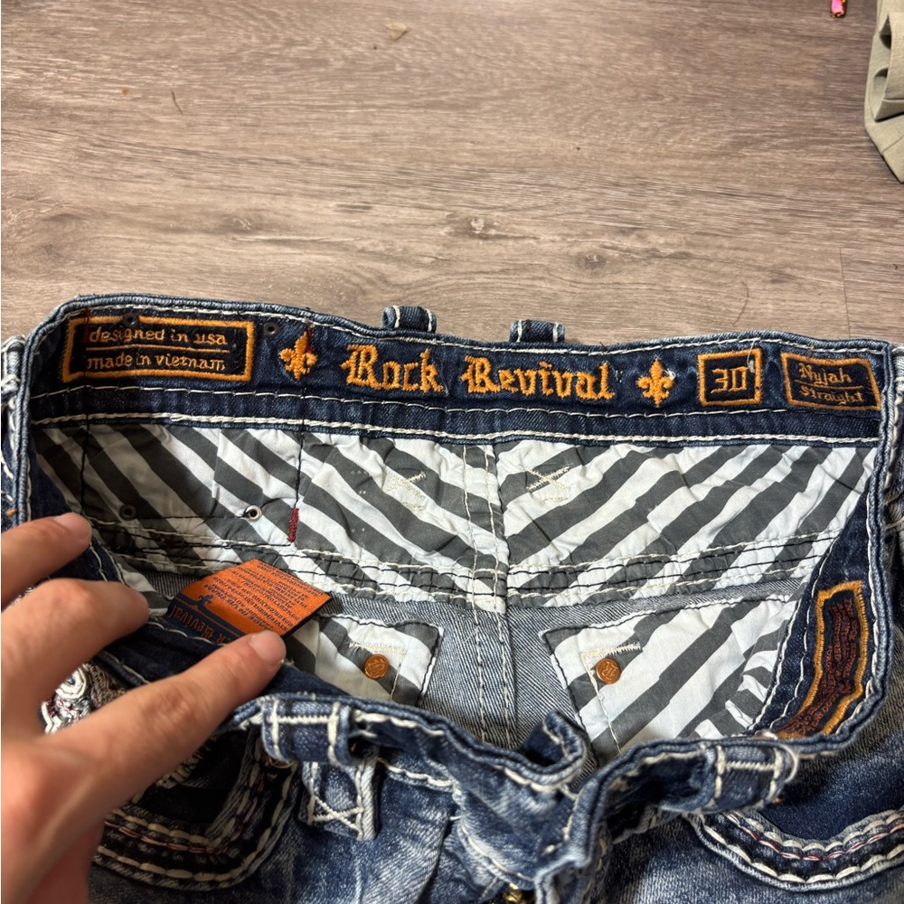 Rock Revival Blue Slim Straight Jeans - Picture 4 of 8